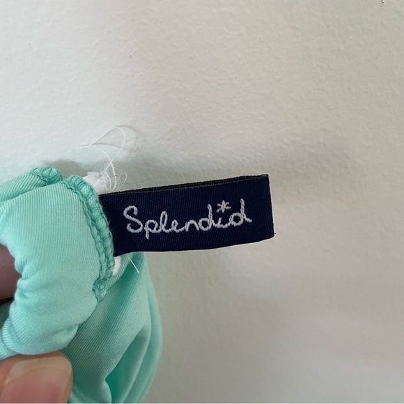 Splendid Light Blue Multi Tie Strap Halter Two Piece Stretch Bikini Size Small - Picture 7 of 8